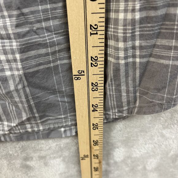 Carhartt Shirt Women’s S Gray Plaid Button Up Roll Tab Long Sleeve Collared - Picture 6 of 7